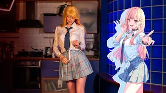 My Dress-Up Darling | cosplay | ANIME MAKEUP Reincarnation in Marin Kitagawa - FoxyElf #1