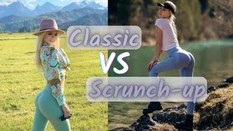 Leggings Evolution from Classic to Scrunch | Try-On Haul Scrunch vs. Classic Yogapants