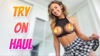 [4K] No Bra | See-throught Black top | Transparent try on with Kriss #1