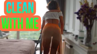 [4K] Transparent Cleaning my bedroom Without Lingerie and Bra Try onS