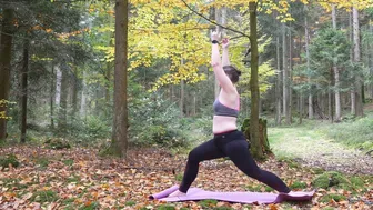 relaxing yoga flow in nature