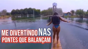 CAMINHANDO NA PONTE QUE BALANÇA | Carol Kunst na Nascente Azul, Bonito/MS #1