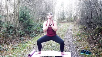 yoga flow on a path #5