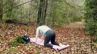 yoga flow in the middle of the forest #2