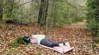 yoga flow in the middle of the forest #5