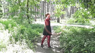 Hooping in latex outdoors in the woods | Project L: Part 67 #5