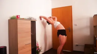 back bend training on a wall #2