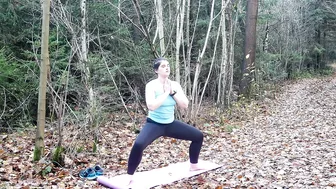 short yoga flow in the cold forest #2