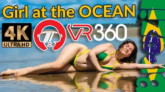 OnlyFans Romanian Girl on the BEACH loving the OCEAN | vr 360 video