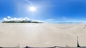 OnlyFans Romanian Girl on the BEACH loving the OCEAN | vr 360 video #2