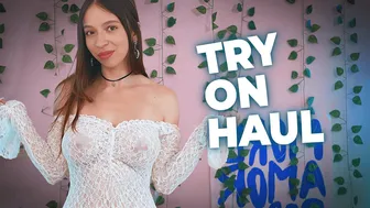 4K TRANSPARENT See-Through Dresses TRY ON HAUL Cyber Girl #1