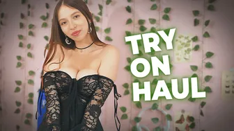 4K TRANSPARENT Sheer Dresses TRY ON HAUL With Cyber Girl #1