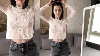 4K Exclusive Model Transparent Clothing Try-On Haul 2024 #3