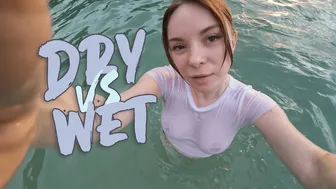 [4K] DRY vs WET Try-on Haul Transparent See-Through T-shirt with Jules Bond #1