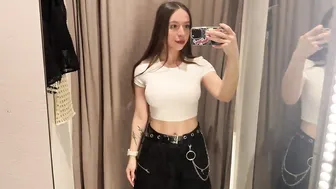 4K TRANSPARENT Clothes TRY ON At The MALL IN PUBLIC with Cyber girl #5