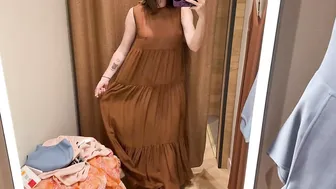 4K] Try-on Haul Transparent Sheer Dress No Bra #4