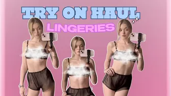 [4K] Try On Haul Transparent Lingerie Set | See-Through Clothes