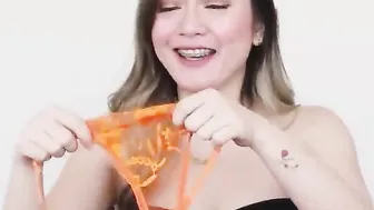 MESH & SEE THROUGH LINGERIE TRY ON HAUL ( ALL ORANGE ) | ERIKA RAMOS #2