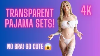 TRANSPARENT Pajama Set Try On Haul! With Mirror View, NO BRA | Sheer and See Through