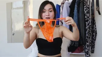 MESH & SEE THROUGH LINGERIE TRY ON HAUL ( ALL ORANGE ) ♥️♥️♥️♥️ | ERIKA RAMOS #1