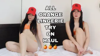 ALL ORANGE LINGERIE TRY ON HAUL ft. SHEIN | ERIKA RAMOS