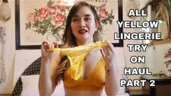 ALL YELLOW LINGERIE TRY ON HAUL PART 2 | ERIKA RAMOS