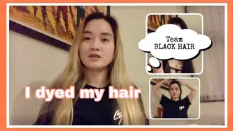 I DYED MY HAIR BLACK (reaksyon nila papa at mama LT ????) | ERIKA RAMOS