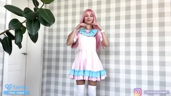 [4K] Pink Dress and Transparent Casual Outfit Haul with Angel #2