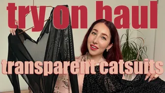 [4K] TRANSPARENT CATSUITS Try On Haul | with Esluna