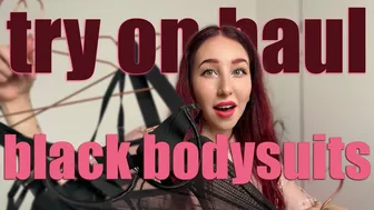 [4K] TRANSPARENT BLACK BODYSUITS Try On Haul | with Esluna #1