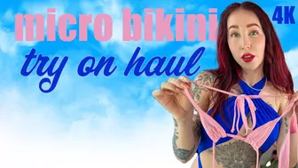 [4K] MICRO BIKINI Try On Haul | with Esluna #1