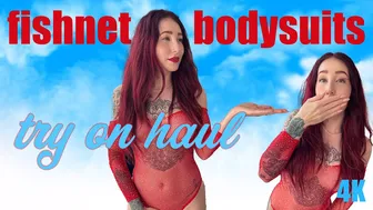 [4K] FISHNET Bodysuits Try On Haul | with Esluna