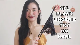 ALL BLACK LINGERIE TRY ON HAUL | Erika Ramos