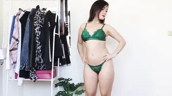 MESH AND SEE THROUGH LINGERIE TRY ON HAUL ( ALL GREEN ) | ERIKA RAMOS #3