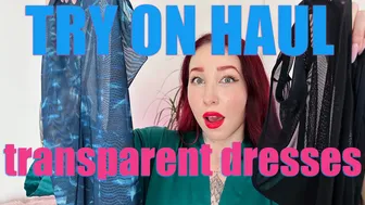 [4K] TRANSPARENT Dresses Try On Haul with MIRROR view | Esluna #1