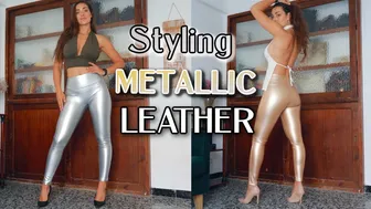 Metallic leather leggings Styled! ✨