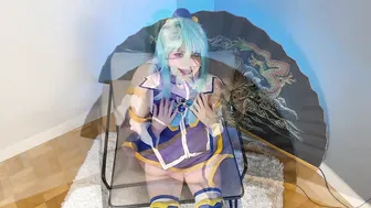 No Panties Cosplay Try On Haul: Aqua (Konosuba) | Stelarhoshi #3