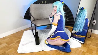 No Panties Cosplay Try On Haul: Aqua (Konosuba) | Stelarhoshi #4