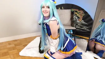 No Panties Cosplay Try On Haul: Aqua (Konosuba) | Stelarhoshi #5