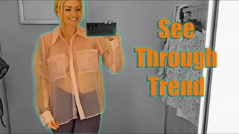 4K TRANSPARENT Sheer SEE THRU ROBES PART 2 Try On with MIRROR View | Natural Petite Body #1