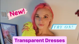 [4K] TRANSPARENT Crazy Dresses Try On Haul w/ Mirror View! ( Charm Daze Try On) #1