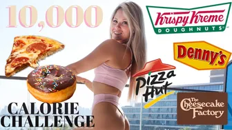 10,000 CALORIE CHALLENGE DESTROYED | GIRL VS FOOD