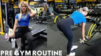 MY PRE GYM AND WORKOUT ROUTINE! #1