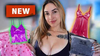 4K TRANSPARENT Black Mesh Dresses TRY ON with Mirror View! | Alanah Cole TryOn