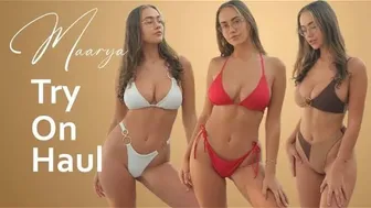 Maarya Bikini Try On Haul | Micro Bikini HD #maarya #bts