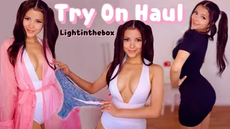 ༺ Mini Skirt Dress and Bikini Try On Haul - Lightinthebox ༻　♥️♥️Holly Cerise♥️♥️ #1