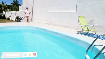 Como LIMPAR a Piscina MINHA ROTINA - Jacqueline Oficial #4