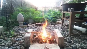 Hoop House Fire Pit!!!! #3