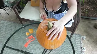 Carving a Pumpking! Halloween Jack-o-Lantern ♥️♥️ #4