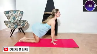 YOGA com VESTIDO Azul | Jacqueline Oficial #2